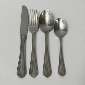 Hampton Silversmiths Alexis 235 Stainless Steel Forks Spoons Knife 18/10 Ribbed